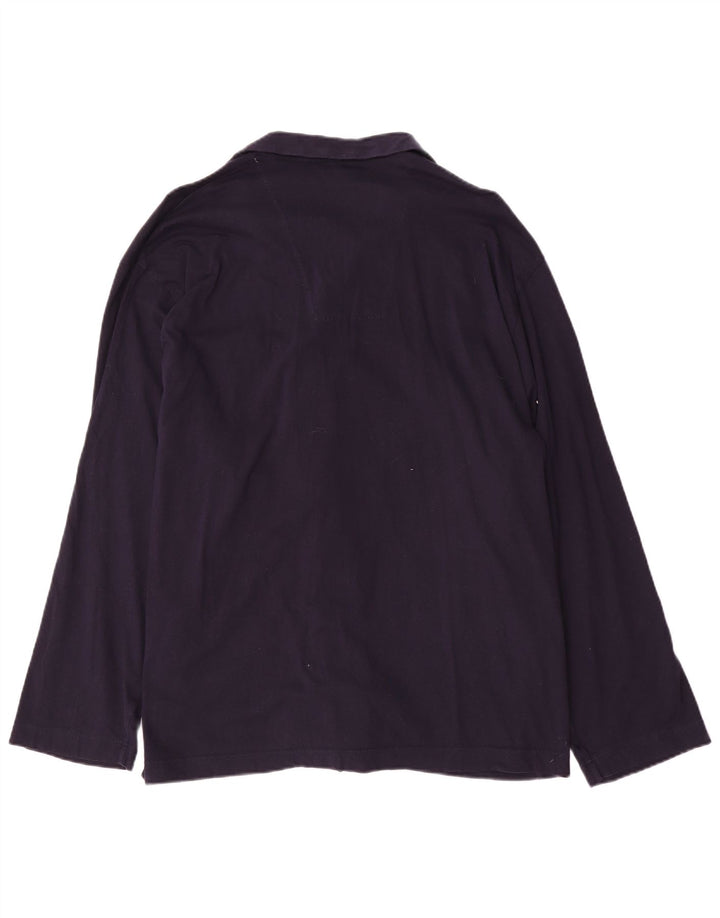 Camisa masculina Marks & Spencer XL azul marinho algodão