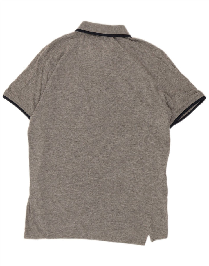 Camisa polo masculina JACK & JONES Core cinza médio algodão