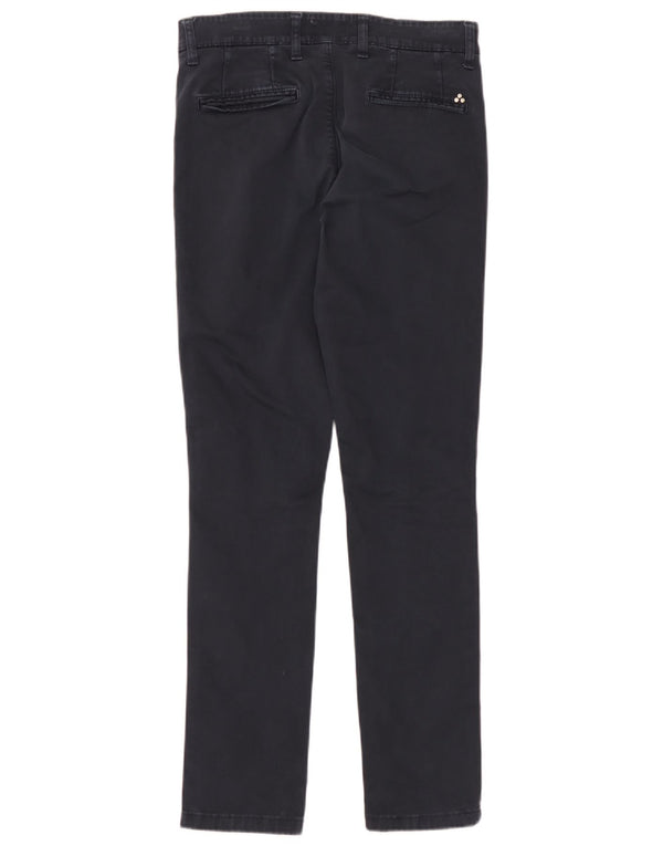 PEUTEREY Calça Chino Masculina Slim IT 44 XS W30 L32 Algodão Azul Marinho