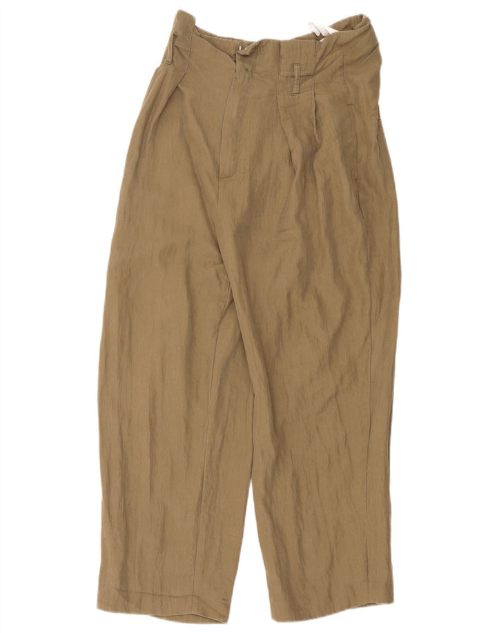 Zara Calça Harém Feminina Médio W28 L22 Cáqui Lyocell