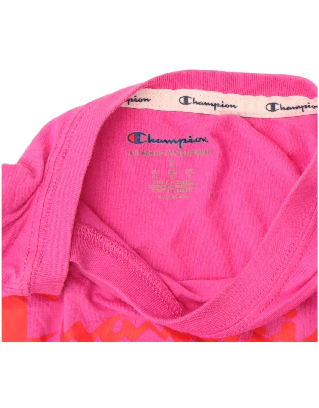 Camiseta feminina estampada CHAMPION UK 10 pequena rosa