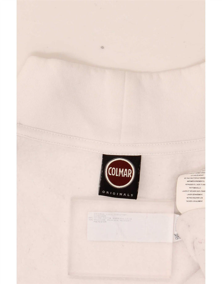 Colmar feminino oversized moletom jumper UK 10 pequeno algodão branco