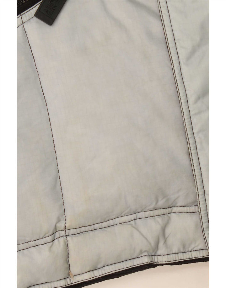 Jaqueta de esqui masculina vintage com capuz solto EU 48 poliamida cinza médio