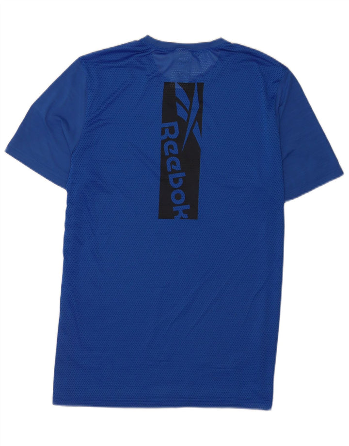 Reebok Mens Tall Graphic T-Shirt Top Grande Azul Nylon