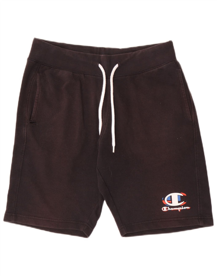 Shorts esportivos masculinos Champion médio algodão preto
