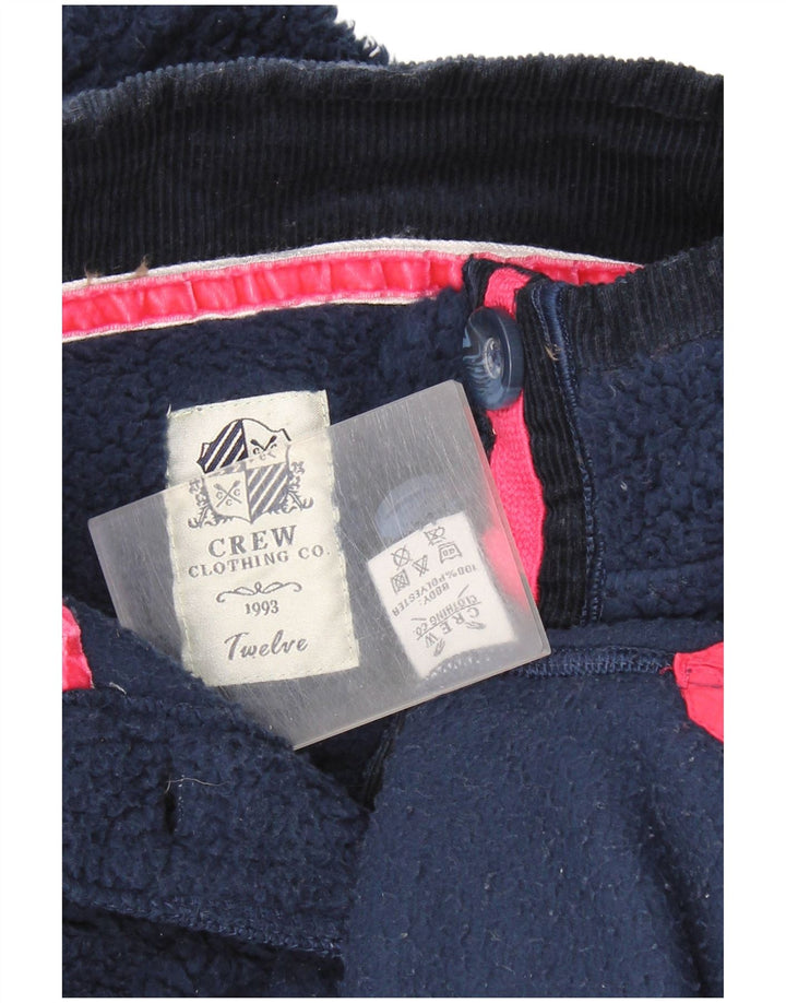 Crew Clothing Womens Fleece Jumper UK 12 Médio Azul Marinho Poliéster