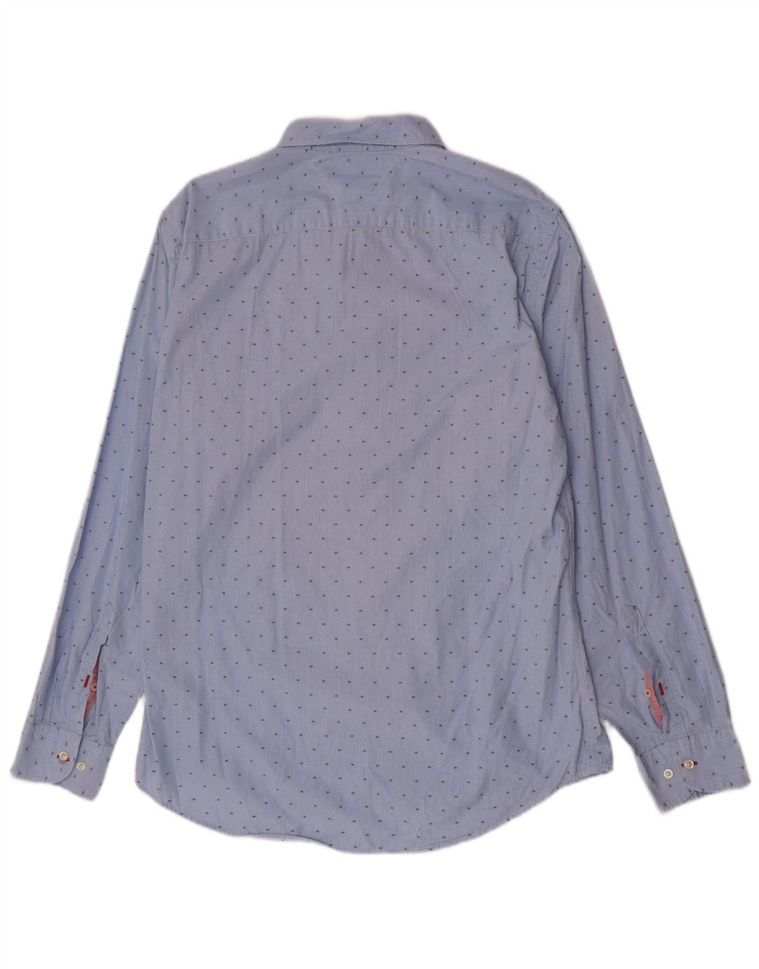 Camisa masculina Tommy Hilfiger grande algodão listrado azul