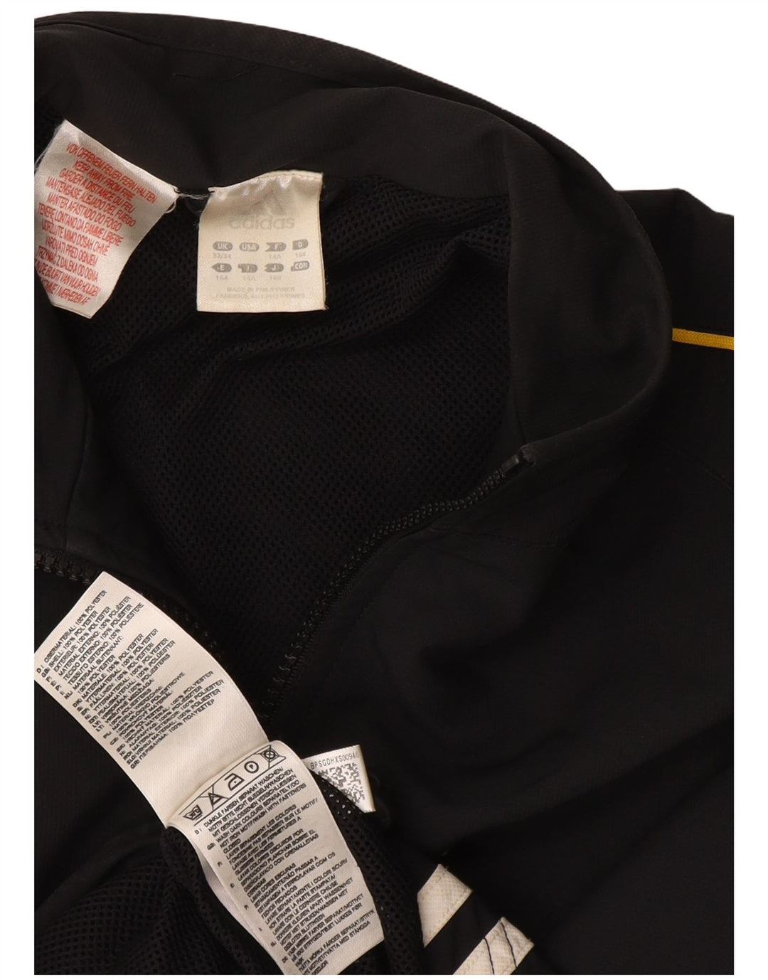 Casaco de treino adidas menino 13-14 anos preto poliéster