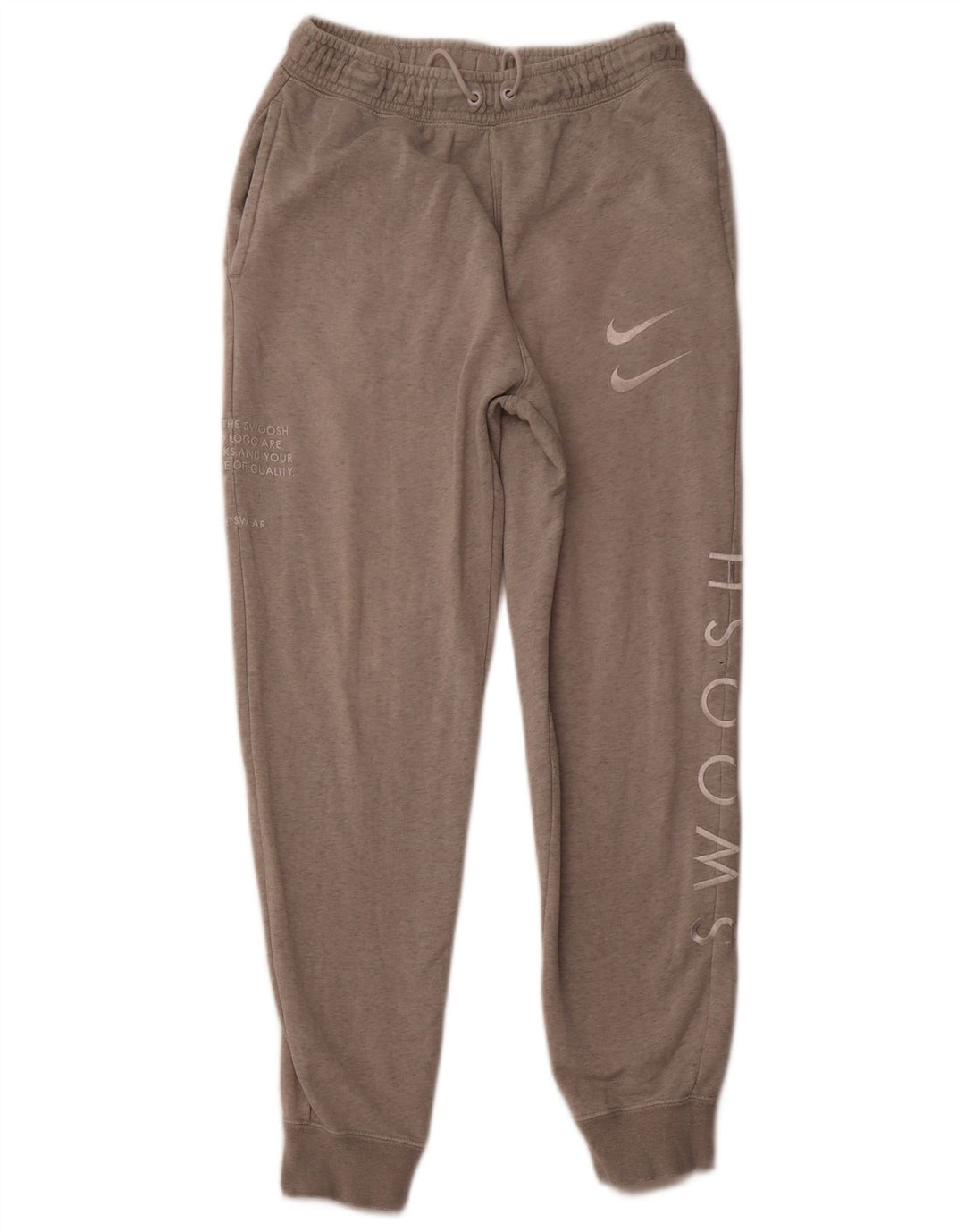 Calça esportiva feminina Nike Graphic Joggers UK 10 pequena cinza algodão