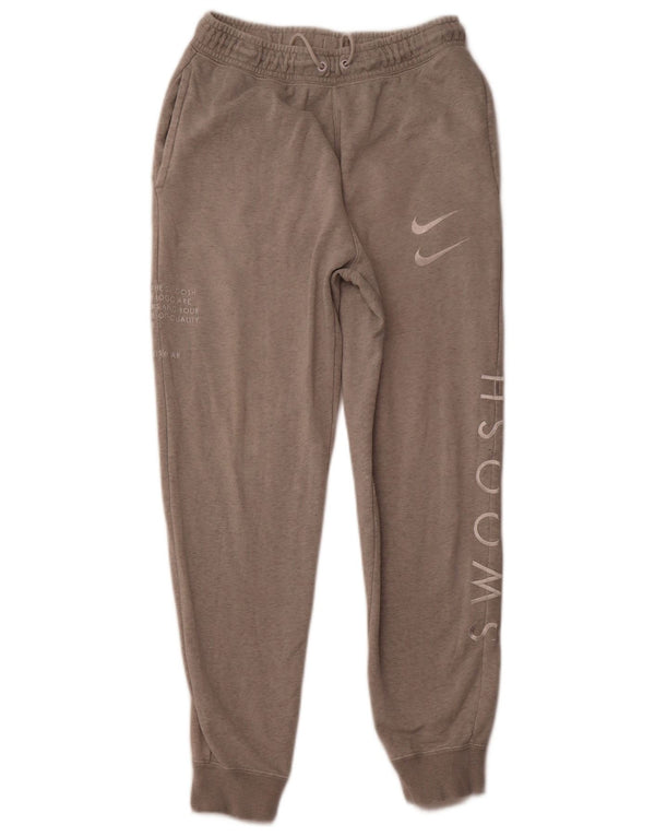 Calça esportiva feminina Nike Graphic Joggers UK 10 pequena cinza algodão