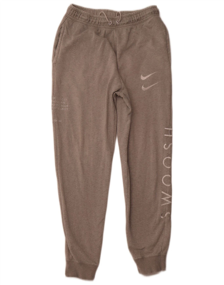 Calça esportiva feminina Nike Graphic Joggers UK 10 pequena cinza algodão