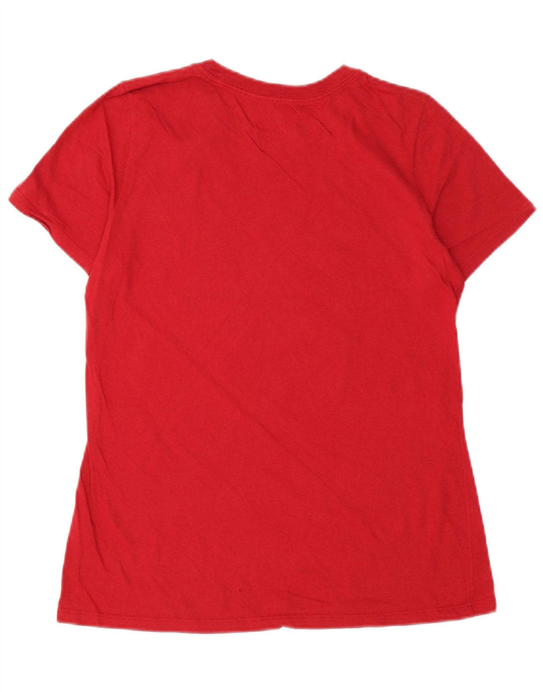 Camiseta feminina NIKE com corte atlético gráfico UK 14 grande algodão vermelho