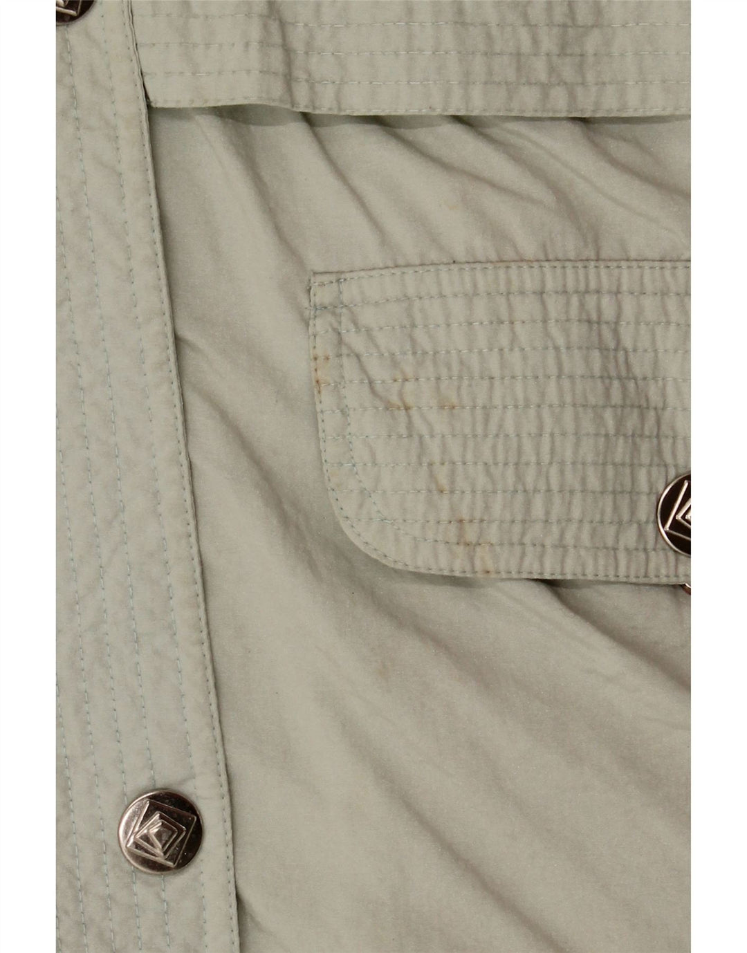 Casaco corta-vento oversized feminino vintage EU 38 poliamida verde médio