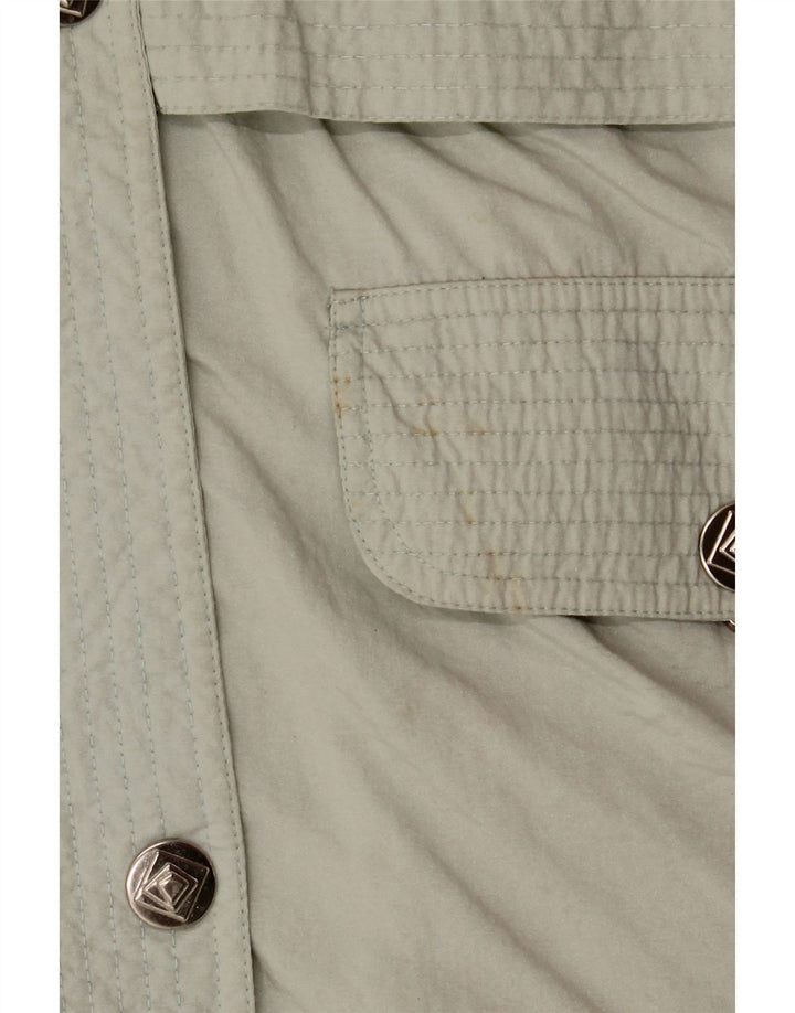 Casaco corta-vento oversized feminino vintage EU 38 poliamida verde médio