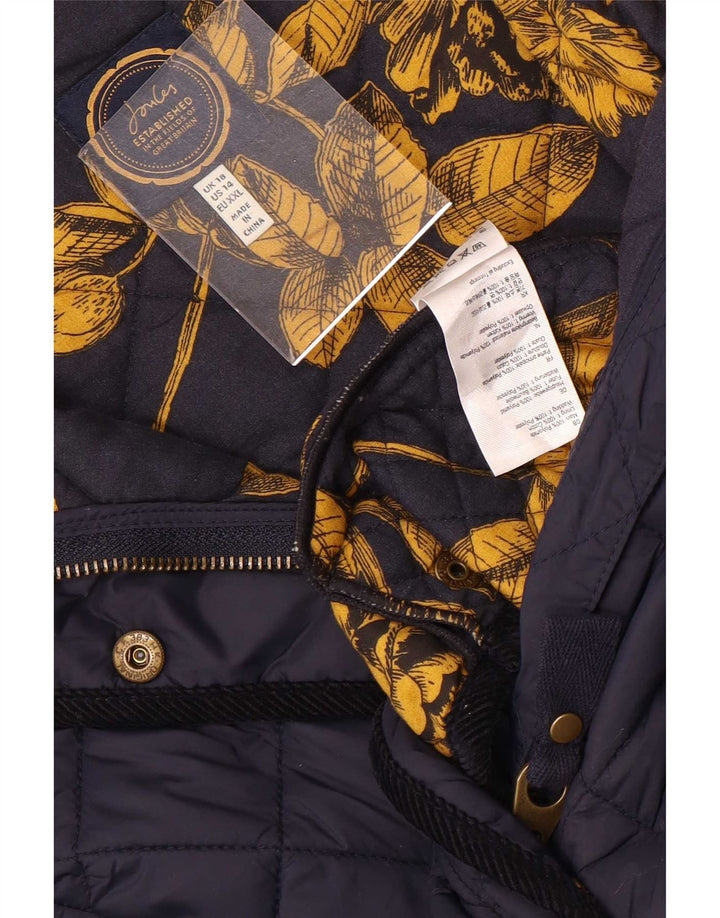 Jaqueta acolchoada feminina Joules UK 18 XL azul marinho poliamida