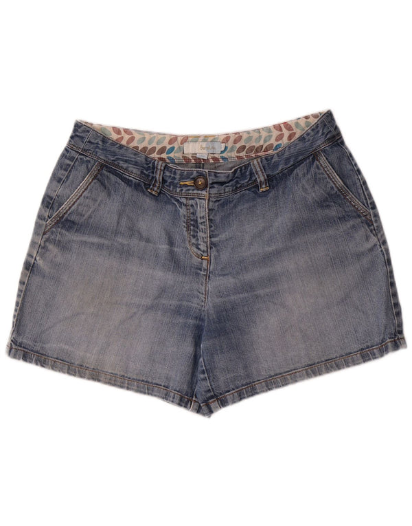 Shorts jeans feminino Boden Reino Unido 14 grande W34 azul algodão