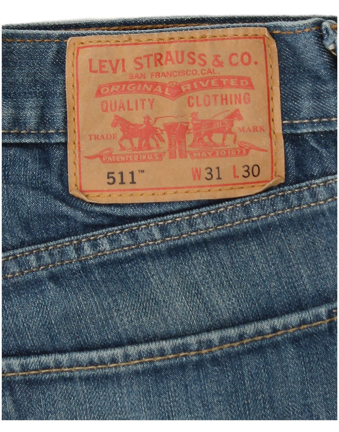 Calça Jeans Levis 511 Slim Masculina W31 L27 Azul Algodão