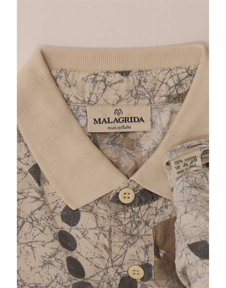 Pulôver masculino Malagrida com estampa abstrata de manga curta XL Viscose cinza