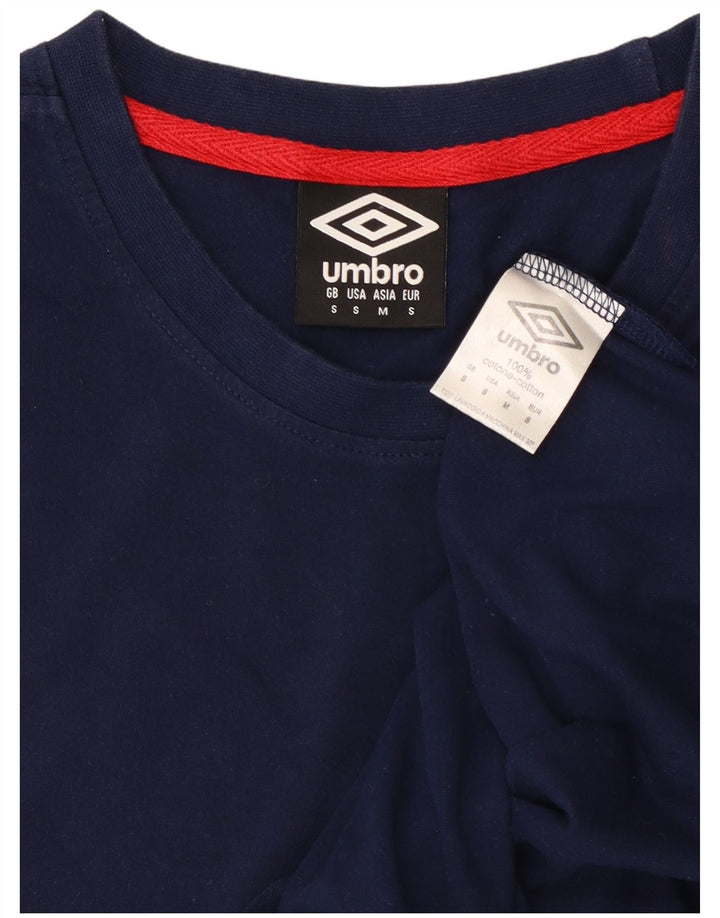 Umbro Camiseta Masculina Top Pequeno Algodão Azul Marinho