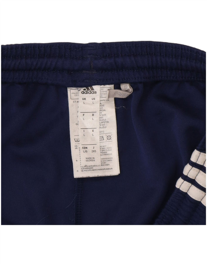 Shorts esportivos masculinos Adidas Climalite grandes poliéster azul marinho