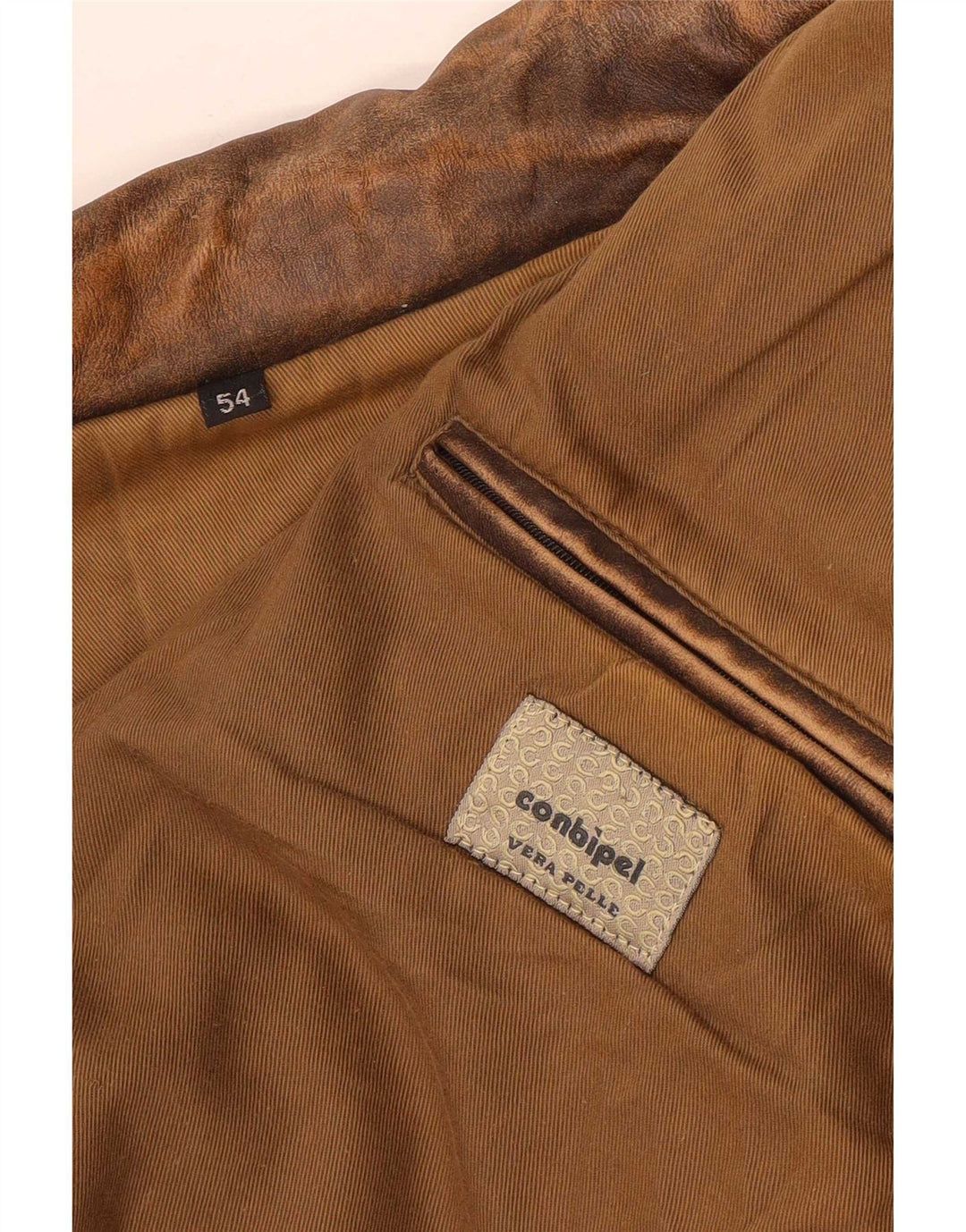 Jaqueta de couro masculina Conbipel IT 54 XL marrom
