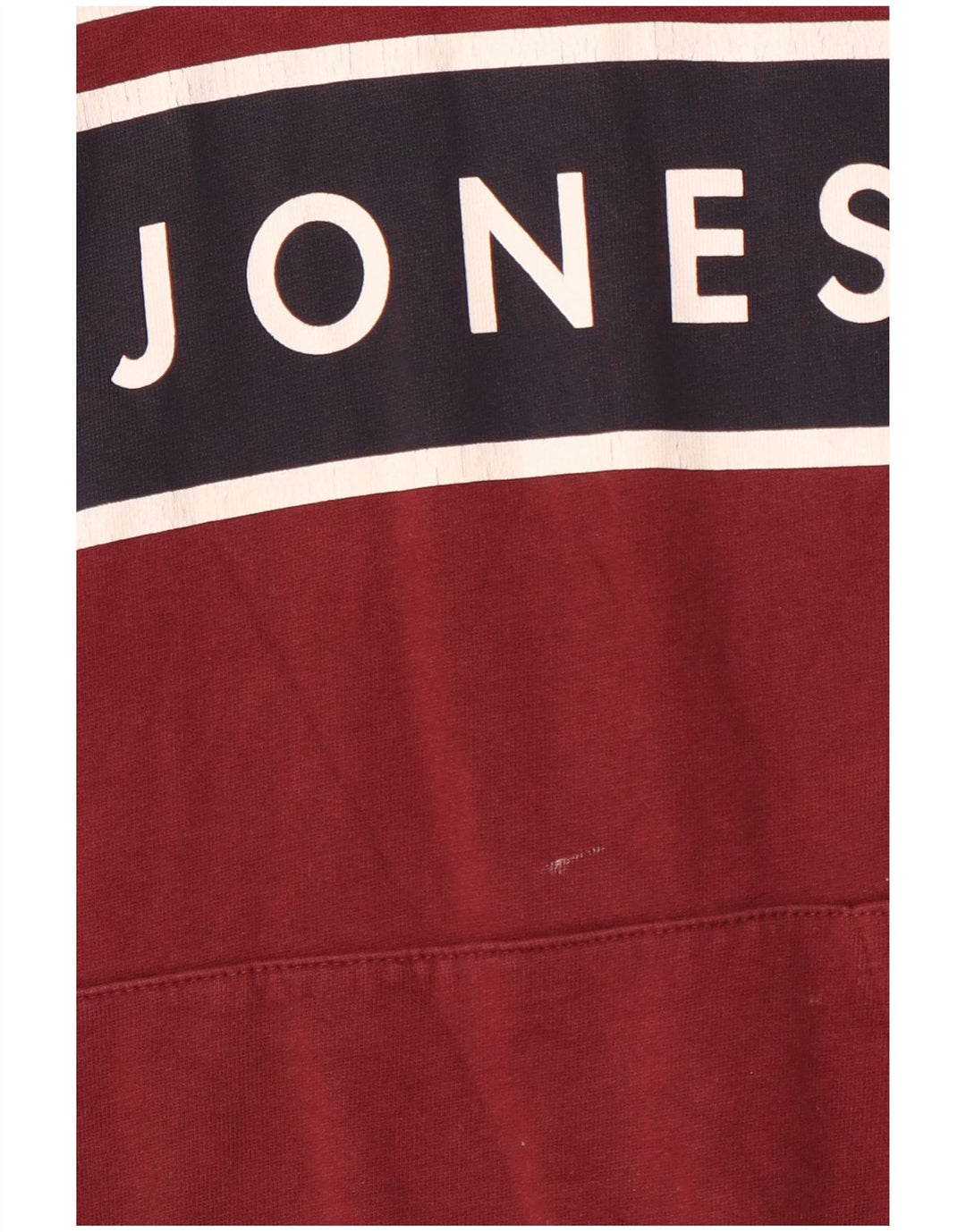 JACK & JONES Suéter masculino com capuz gráfico Core médio algodão Borgonha
