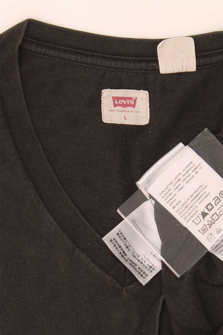 Camiseta masculina LEVI'S grande algodão preto