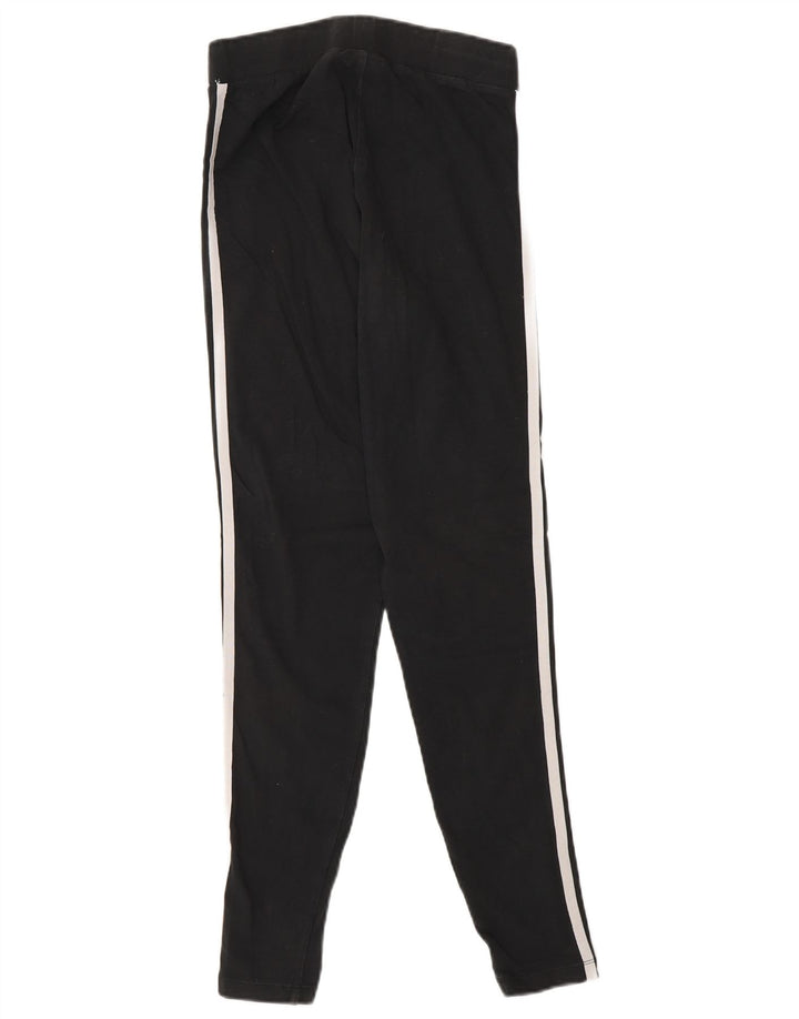 Leggings Adidas Femininas UK 10 Pequenas Algodão Preto