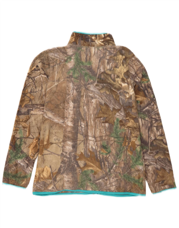 Jaqueta de lã feminina REALTREE EUA 4/6 bloco colorido marrom pequeno