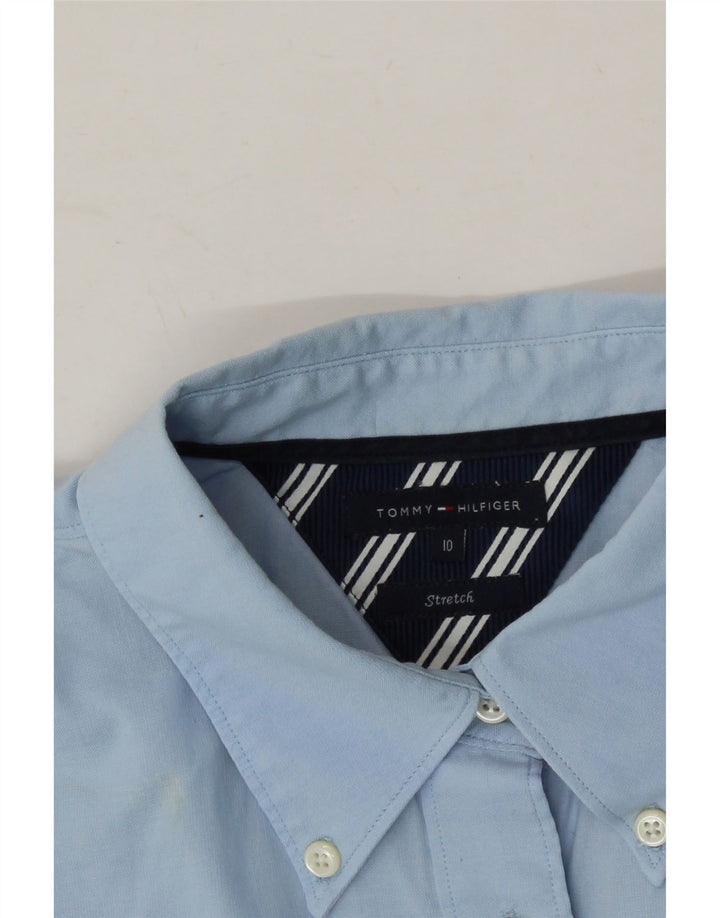 TOMMY HILFIGER Womens Shirt US 10 Large Blue Cotton Vintage Tommy Hilfiger and Second-Hand Tommy Hilfiger from Messina Hembry 
