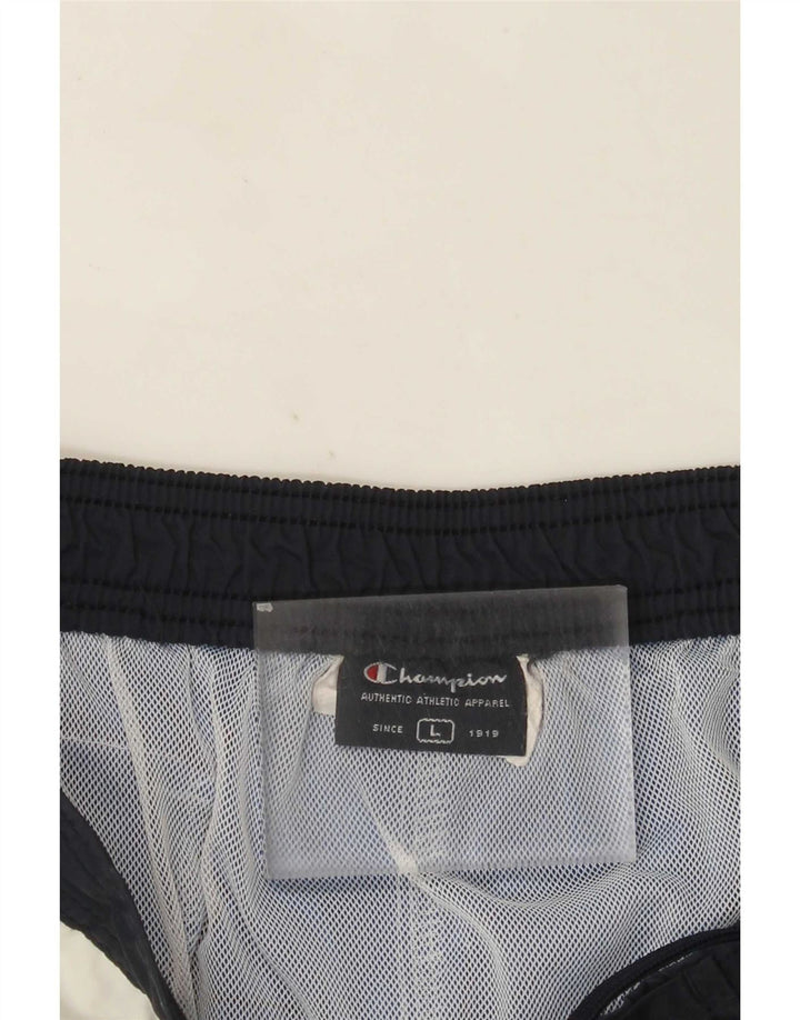 Shorts de natação masculino Champion grande bloco colorido branco