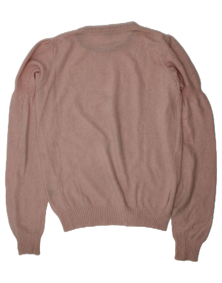 WOOLRICH Girls Graphic Crew Neck Jumper Sweater 13-14 Years  Pink Vintage Woolrich and Second-Hand Woolrich from Messina Hembry 