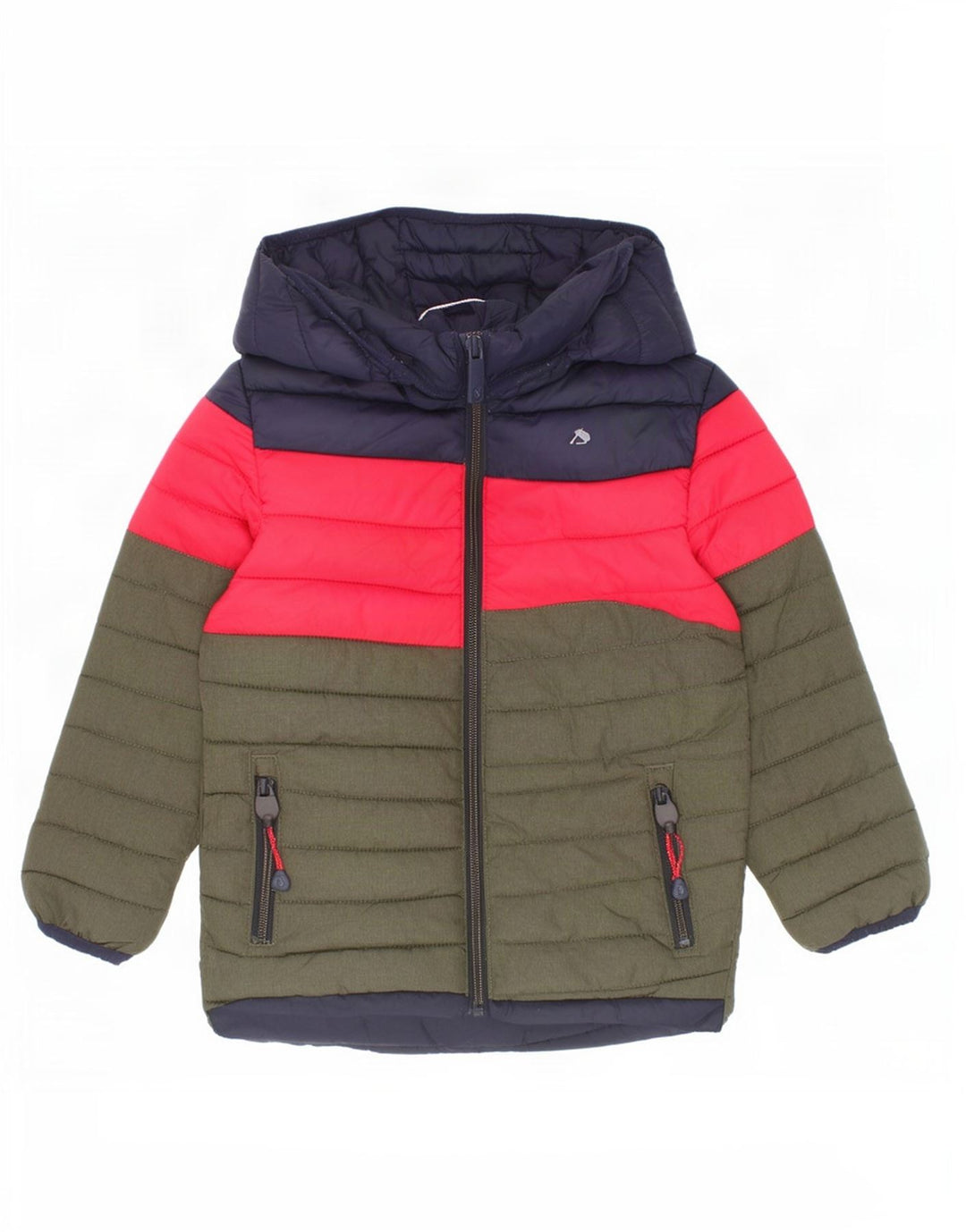 Jaqueta acolchoada com capuz Joules Boys 3-4 anos verde Colourblock poliamida