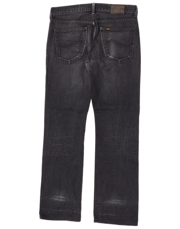 Lee Mens Freeburn Straight Jeans W33 L34 Algodão Preto
