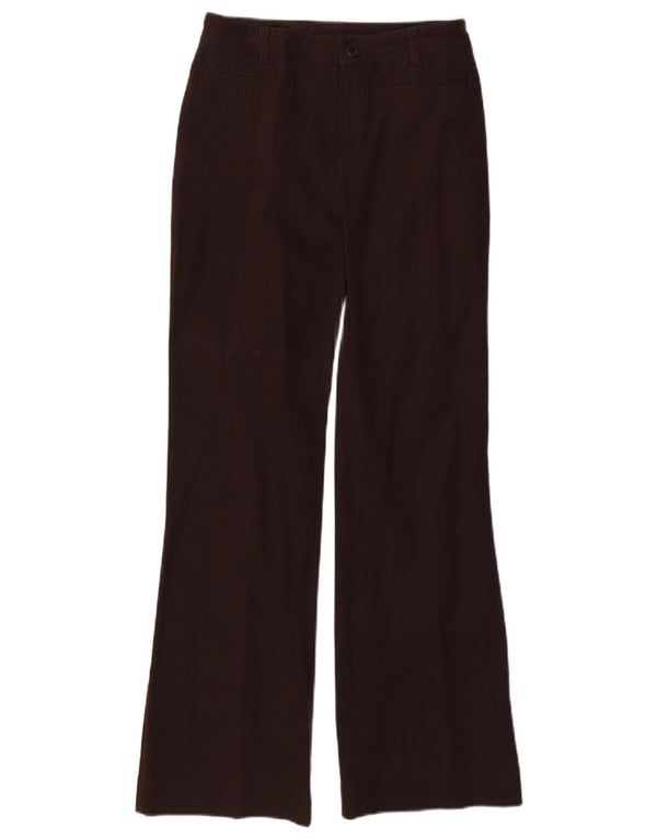 Calça casual feminina Massimo Dutti Bootcut EU 36 XS W26 L31 algodão marrom