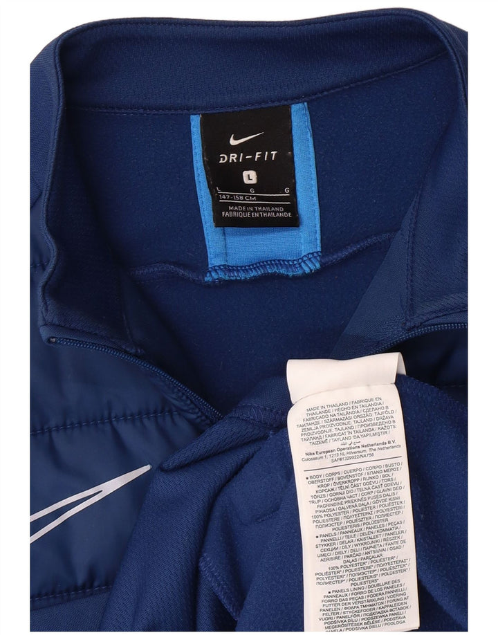NIKE Boys Dri Fit Pullover Treino Top 12-13 Anos Grande Azul
