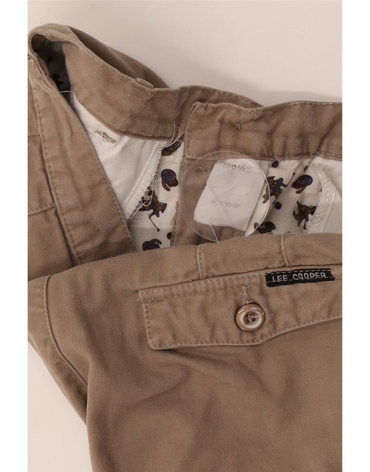 Lee Cooper Calça Chino Feminina Pegged W32 L32 Algodão Bege