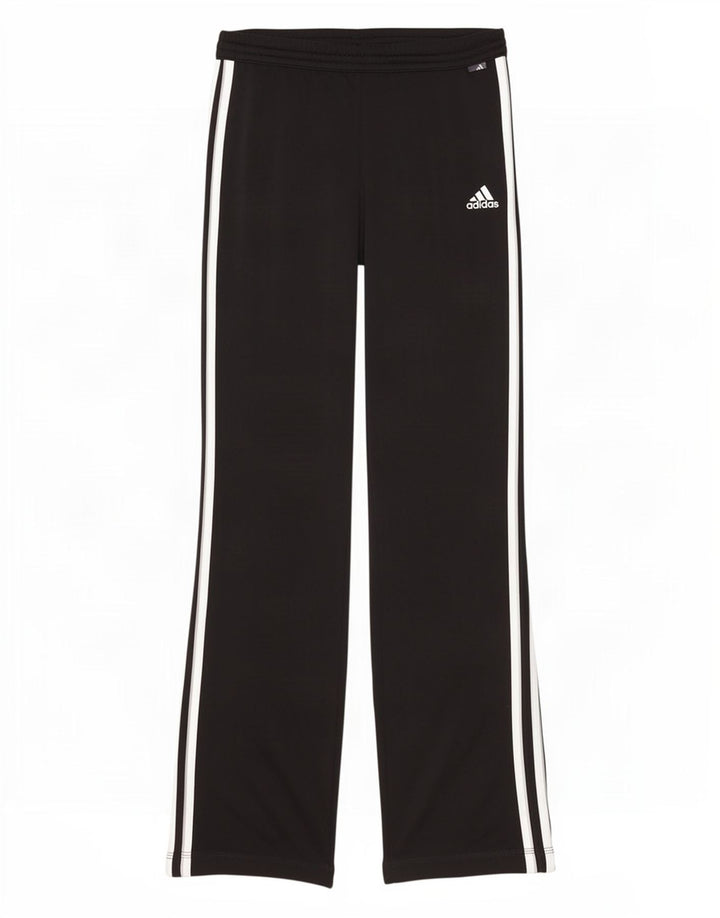 Calça de treino feminina Adidas UK 10 pequena poliéster preto