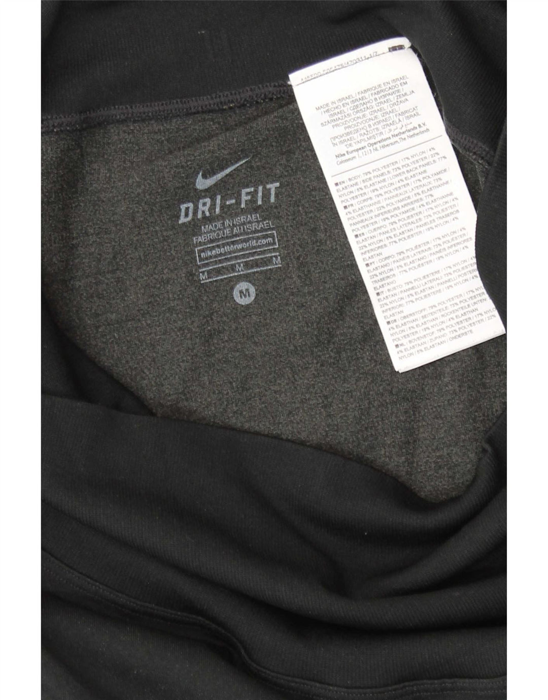 Leggings Nike Dri Fit UK 12 Médio Preto Colourblock Poliéster