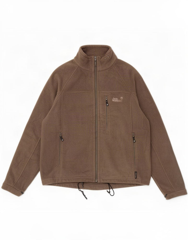 Jaqueta masculina de lã Jack Wolfskin Reino Unido 40/42 grande poliéster cáqui