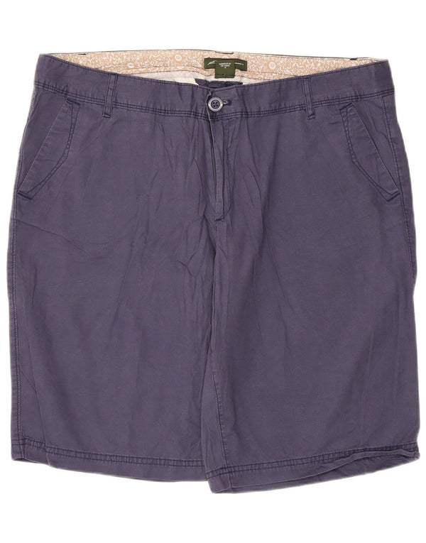 Shorts Chino feminino Eddie Bauer US 16 2XL W40 algodão azul marinho