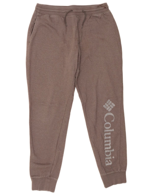 Columbia Calça feminina de treino gráfico Joggers UK 14 algodão cinza médio