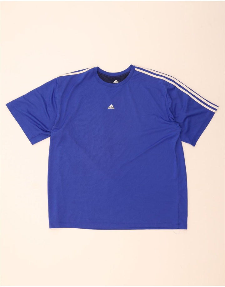 Camiseta Adidas Masculina Climalite Top 2XL Azul Poliéster