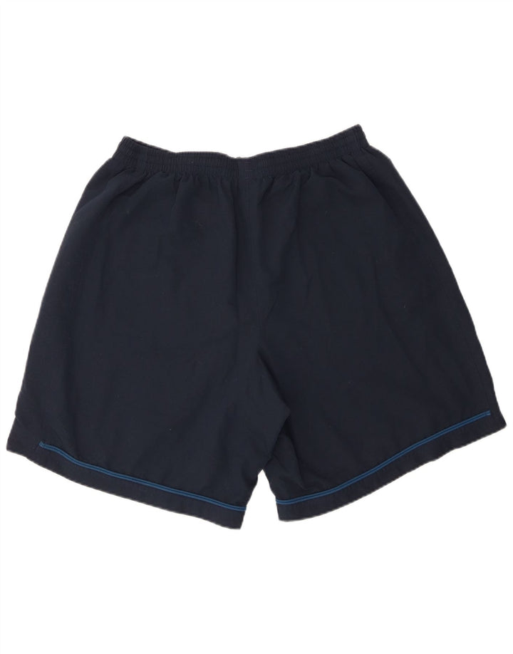 Shorts esportivos masculinos Adidas grandes poliéster azul marinho
