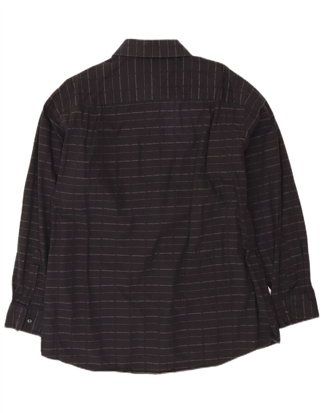 Camisa masculina CALVIN KLEIN tamanho 17 XL algodão listrado preto