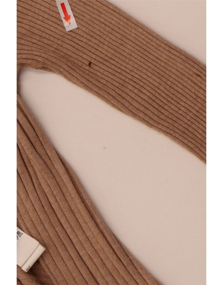 Suéter cardigã assimétrico feminino Marks & Spencer Reino Unido 12 marrom médio