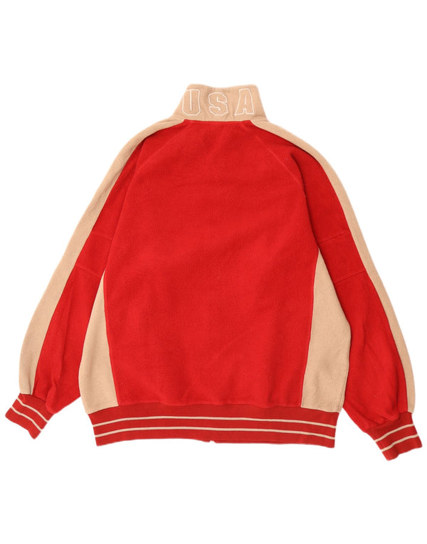 Jaqueta masculina de lã gráfica North Sails UK 44 2XL vermelho colorblock
