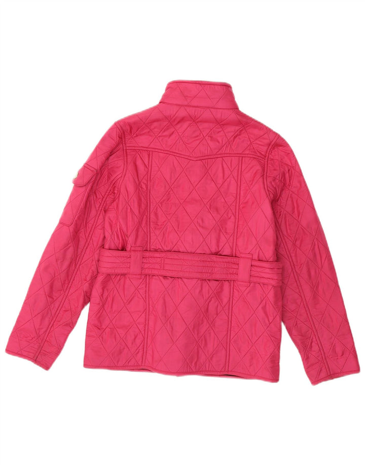 BARBOUR Girls Quilted Jacket 8-9 Years Medium Pink