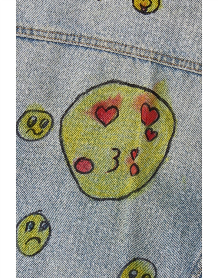 Jaqueta jeans gráfica Zara Girls 8-9 anos azul