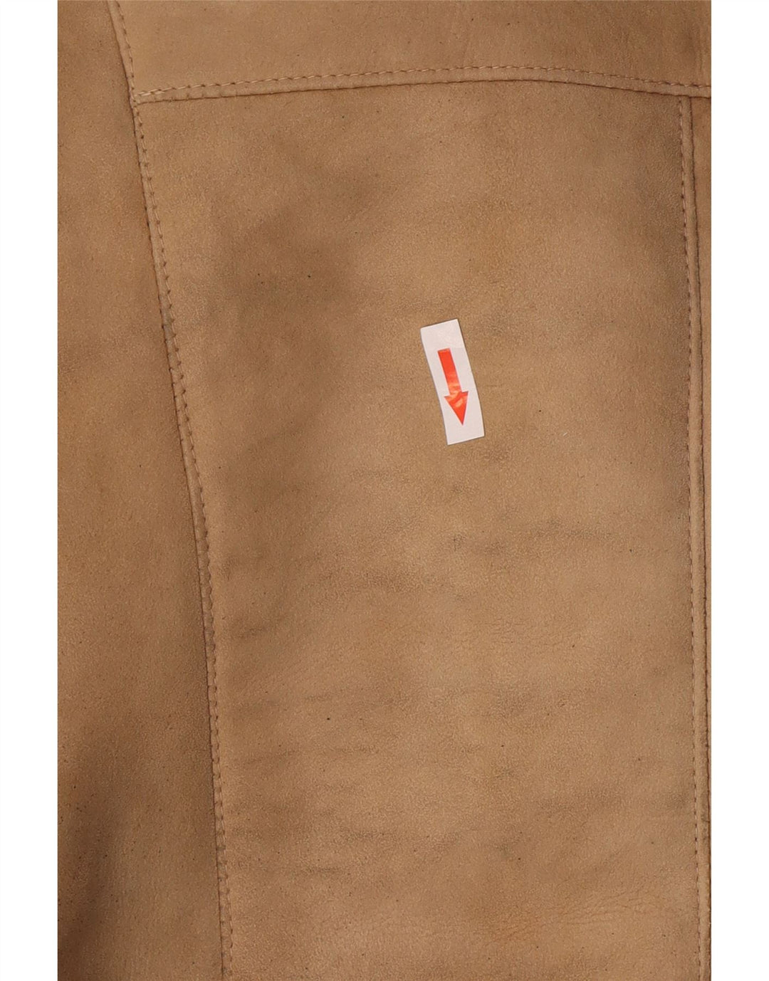 Casaco feminino vintage de shearling UK 10 pequeno bege